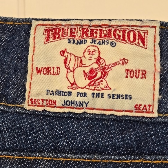 True Religion "Johnny" Low Rise Bootcut Jeans Women's Size 29x34 Dark Wash‎ Y2K - Picture 4 of 13